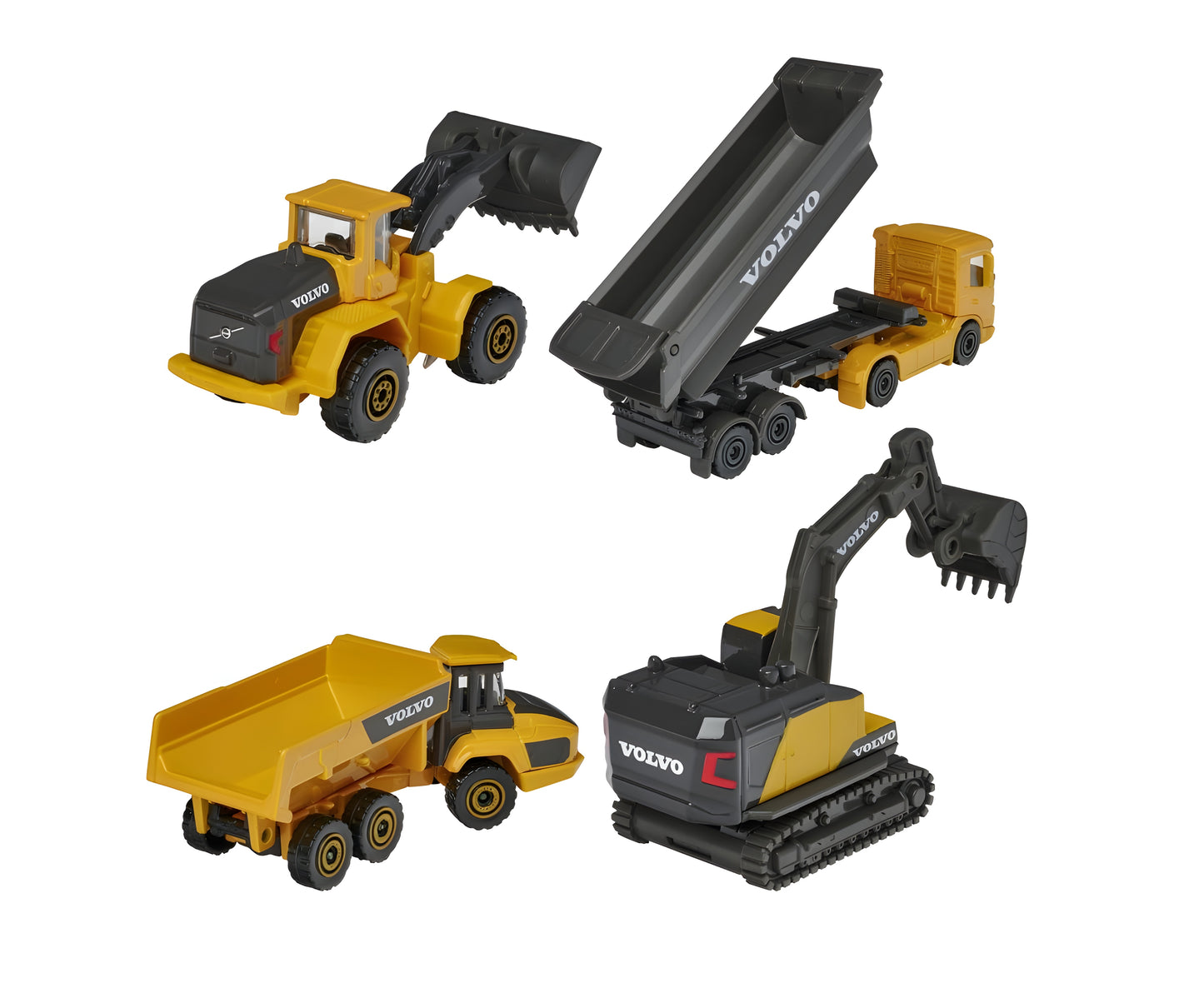 Majorette Volvo Construction 4 Pieces Cars Set