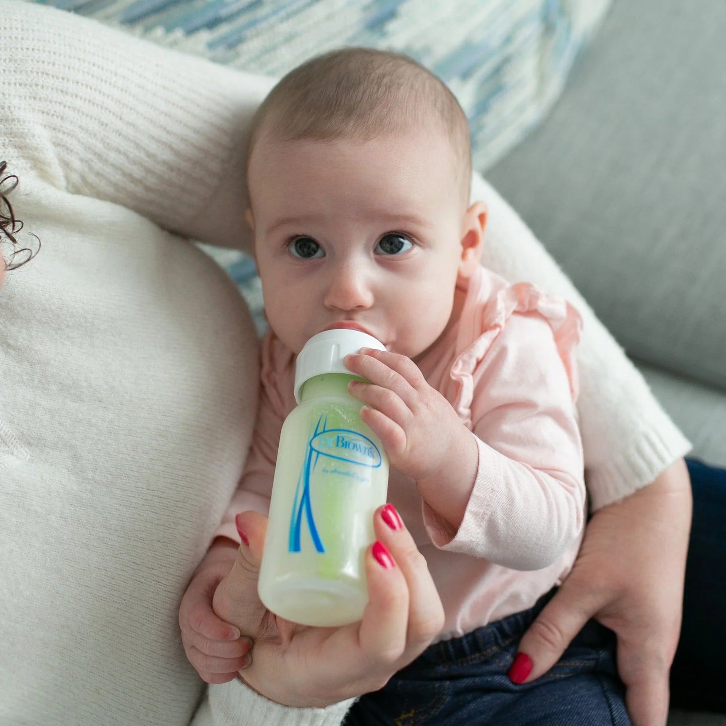 Dr. Brown's Natural Flow Anti-Colic Options+ Narrow Glass Baby Bottle with Level 1 Slow Flow Nipple