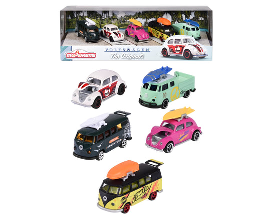 Majorette Genuine Volkswagen Die-Cast 5-Piece Car Set