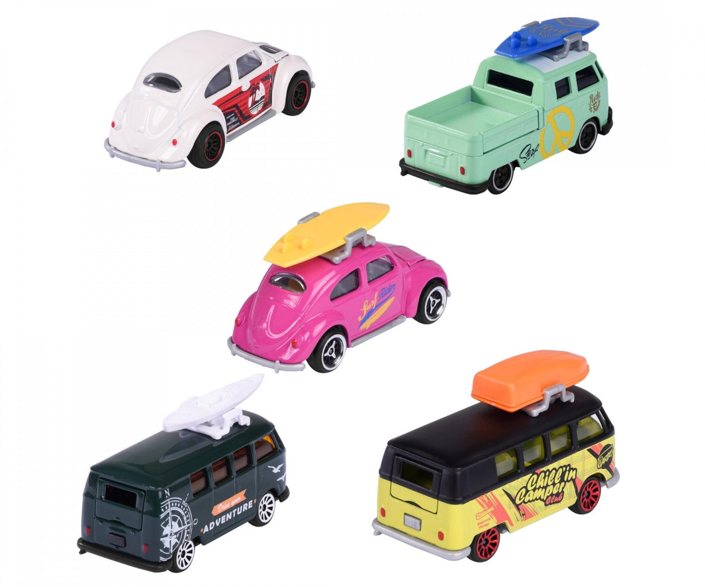 Majorette Genuine Volkswagen Die-Cast 5-Piece Car Set